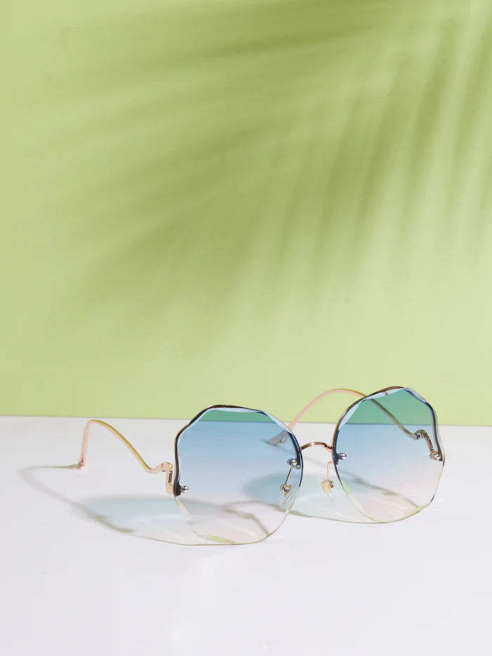 Gold Round Sunglass