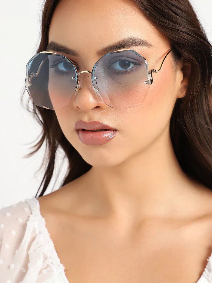 Gold Round Sunglass
