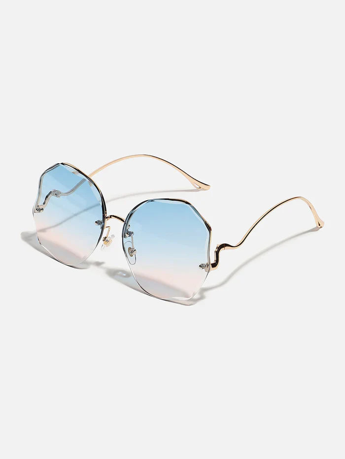 Gold Round Sunglass