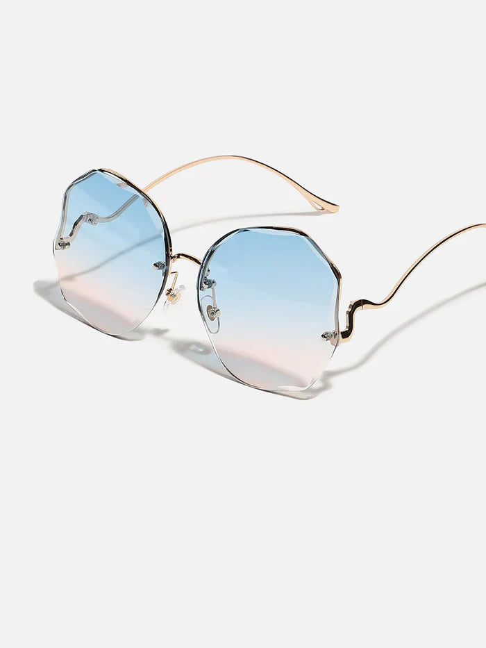 Gold Round Sunglass