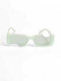 The Crunch Rectangular Sunglasses - Mint Green