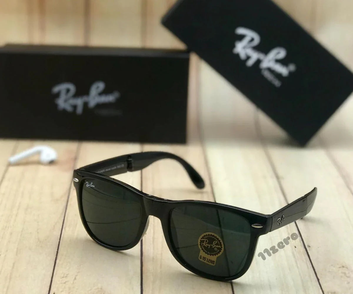 Luxury Square Black & Black Sunglasses For Men
