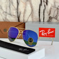 UV Protected Blue & Gold Sunglasses